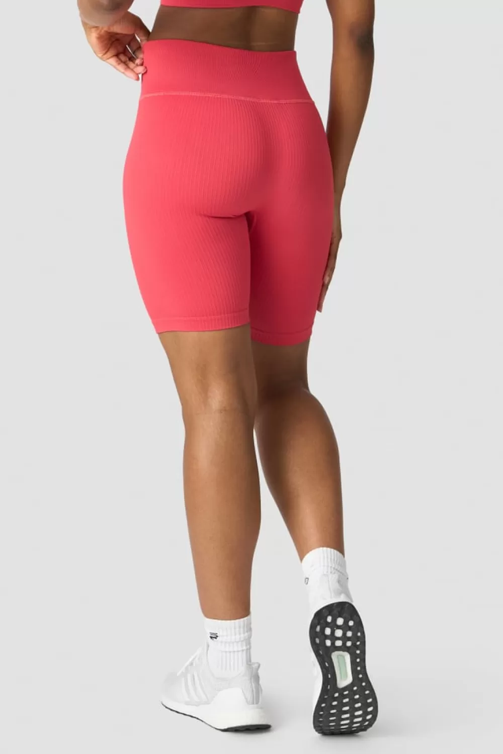 Women ICIW Ribbed Define Seamless Biker Shorts Raspberry