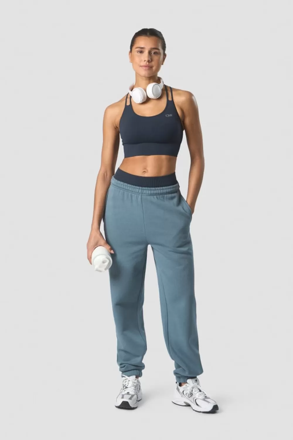 Women ICIW Ribbed Define Seamless Sports Bra Dk Teal