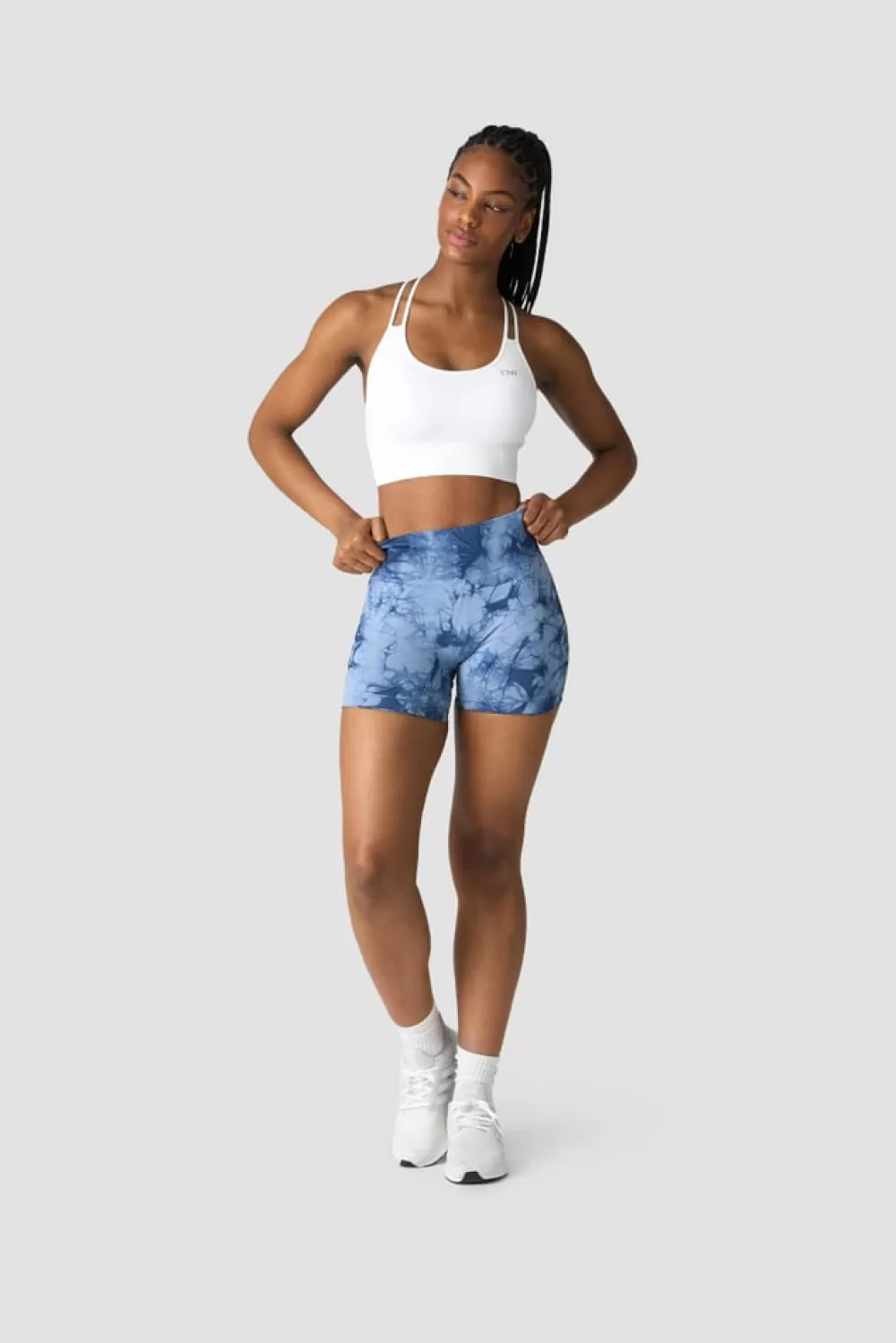 Women ICIW Ribbed Define Seamless Sports Bra White