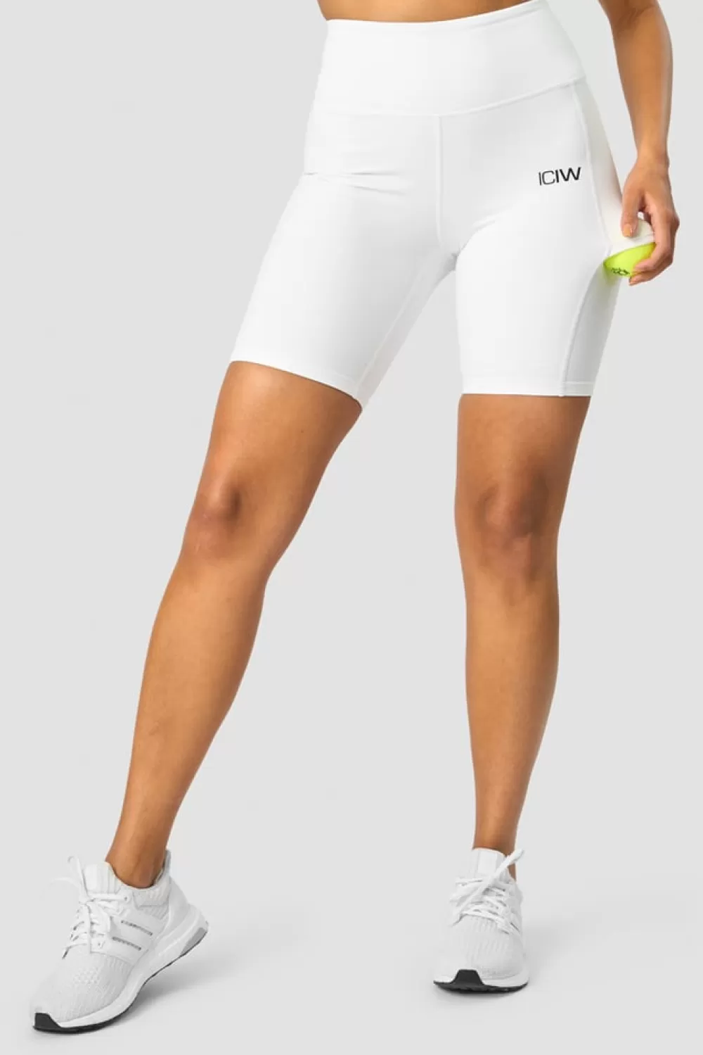 Women ICIW Training Biker Shorts White