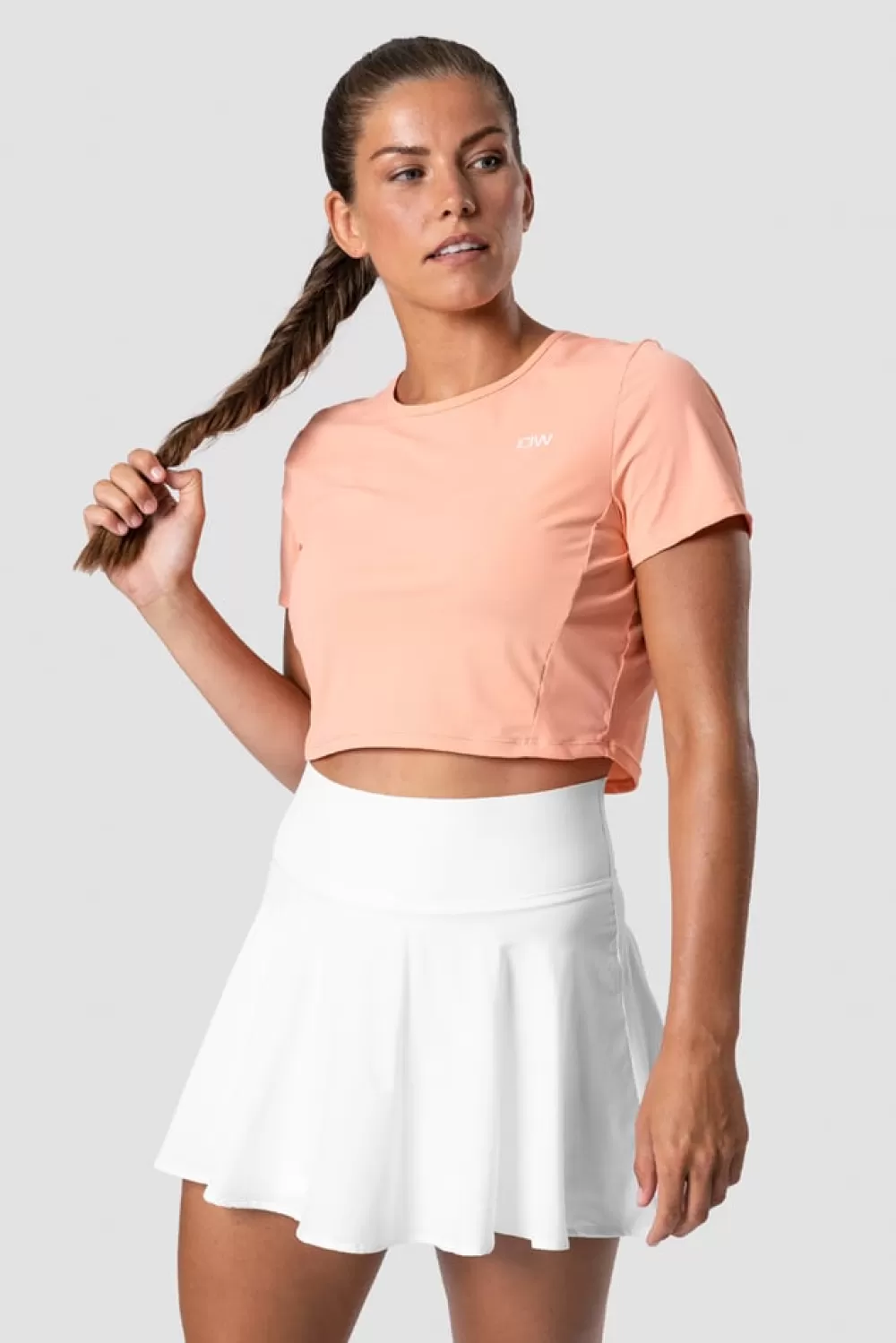 Women ICIW Training Cropped T-shirt Coral